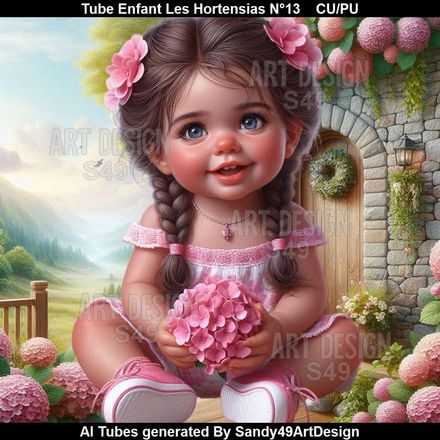 Tube Enfant Les Hortensias N°13