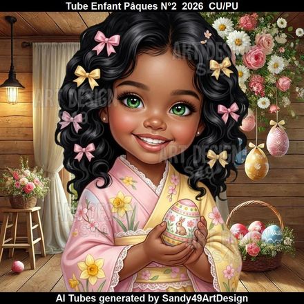 Tube Enfant Pâques N°2  2026