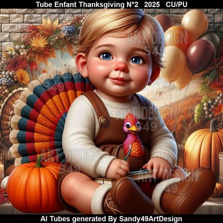 Tube Enfant Thanksgiving N°2   2025