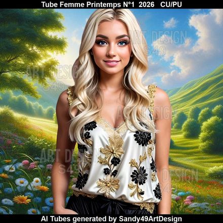 Tube Femme Printemps N°1  2026