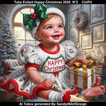 Tube Enfant Happy Christmas 2025  N°2
