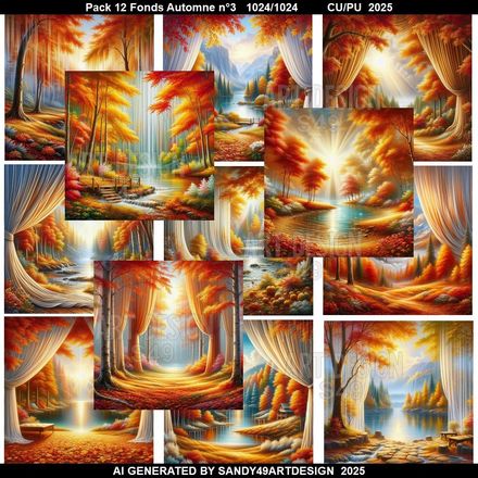 Pack 12 Fonds Automne N°3    2025