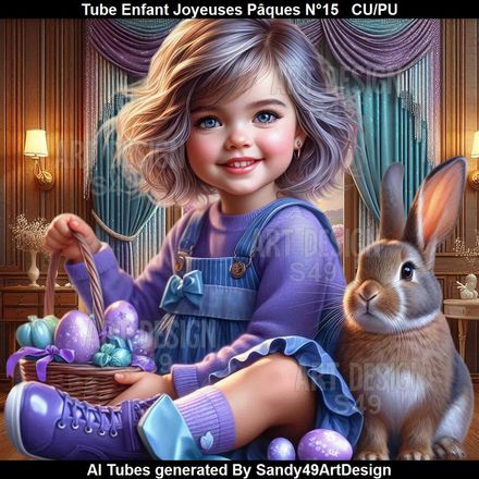 Tube Enfant Joyeuse Pâques N°15