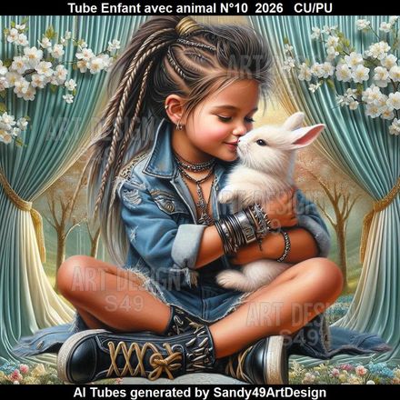 Tube Enfant avec animal N°10  2026