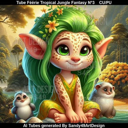 Tube Féérie Tropical Jungle Fantasy N°3