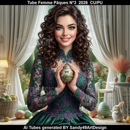 Tube Femme Pâques N°3  2026