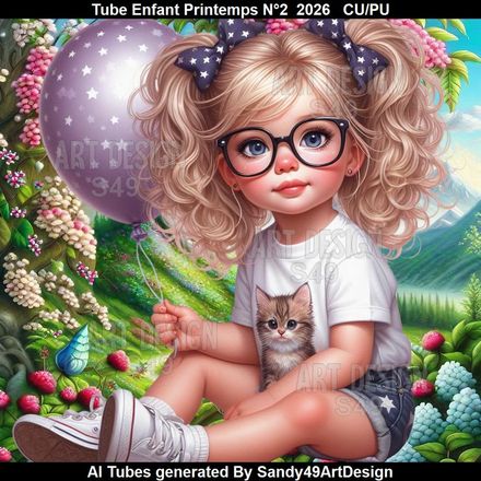 Tube Enfant Printemps N°2  2026