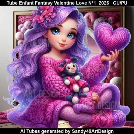 Tube Enfant Fantasy Valentine Love N°1  2026