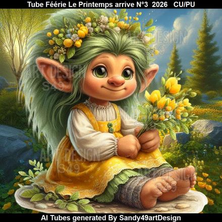 Tube Féérie Le Printemps arrive N°3  2026