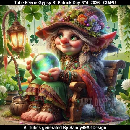 Tube Féérie Gypsy Saint Patrick Day N°4  2026