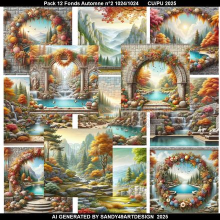 Pack 12 Fonds Automne N°2    2025