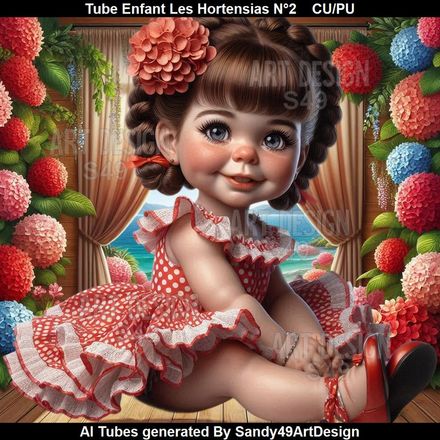 Tube Enfant Les Hortensias N°2