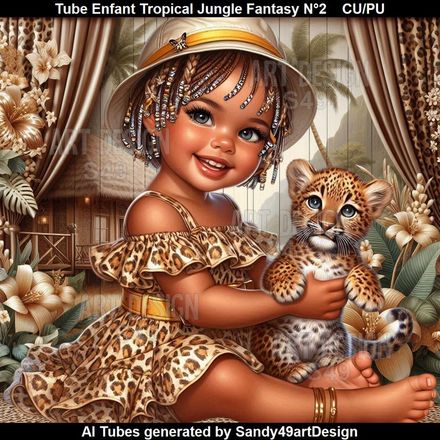 Tube Enfant Tropical Jungle Fantasy N°2