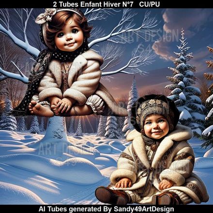 2 Tubes Enfant Hiver N°7