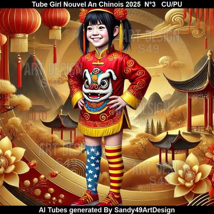 Tube Girl Nouvel An Chinois 2025  N°3