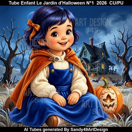 Tube Enfant Le Jardin d'Halloween N°1  2026