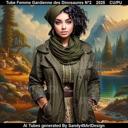 Tube Femme Gardienne des Dinosaures N°2    2025