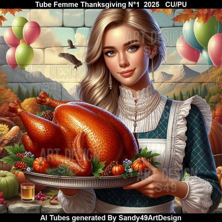 Tube Femme Thanksgiving N°1   2025