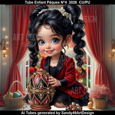 Tube Enfant Pâques N°4  2026