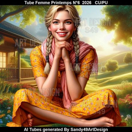 Tube Femme Printemps N°6  2026