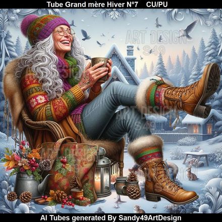 Tube Grand -mère Hiver N°7