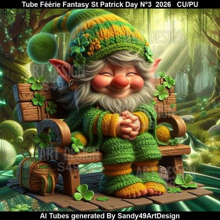 Tube Féérie Fantasy Saint Patrick Day N°3  2026