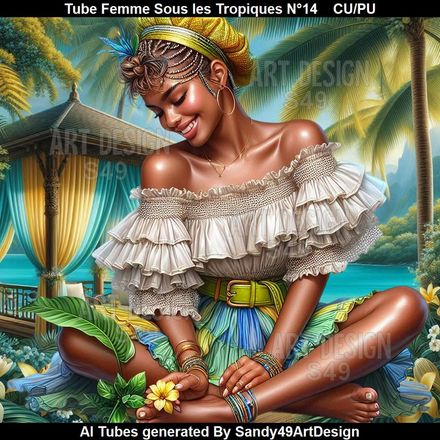 Tube Femme Sous les Tropiques N°14