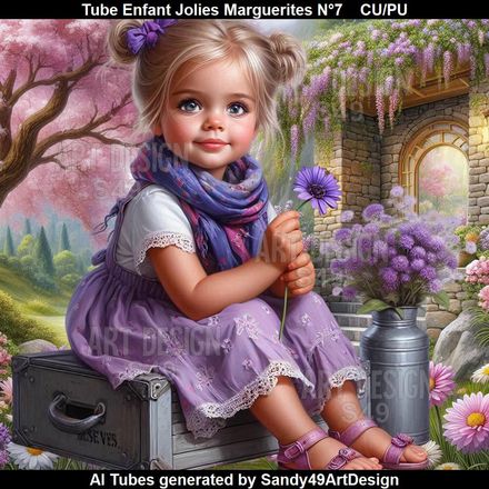 Tube Enfant Jolies Marguerites N°7