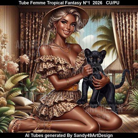 Tube Femme Tropical Fantasy N°1  2026