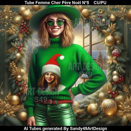 Tube Femme Cher Père Noël N°5   