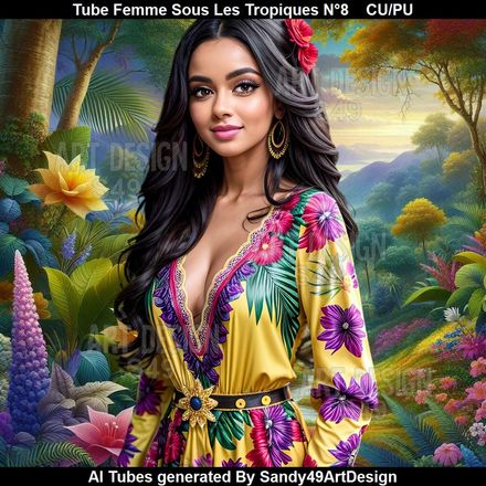 Tube Femme Sous les Tropiques N°8
