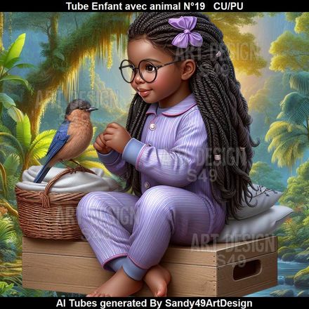 Tube Enfant avec animal N°19