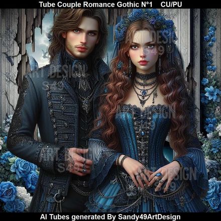 Tube Couple Romance Gothic N°1  2026