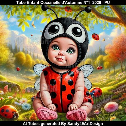 Tube Enfant Coccinelle d'Automne N°1  2026
