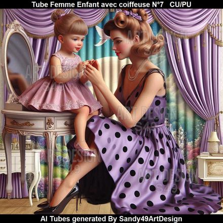 Tube Femme Enfant avec coiffeuse N°7