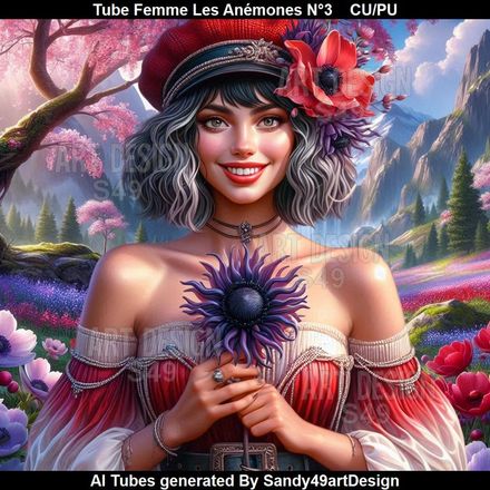 Tube Femme Les Anémones N°3