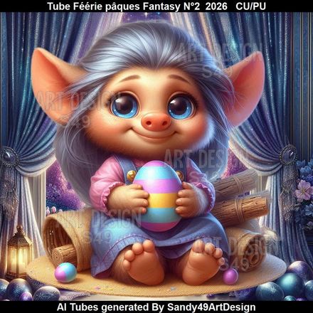 Tube Féérie Pâques Fantasy N°2  2026