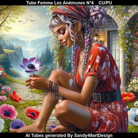Tube Femme Les Anémones N°4