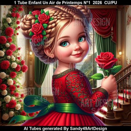 1 Tube Enfant Un Air de Printemps N°1  2026