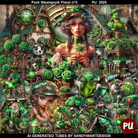 Pack Steampunk Floral N°5