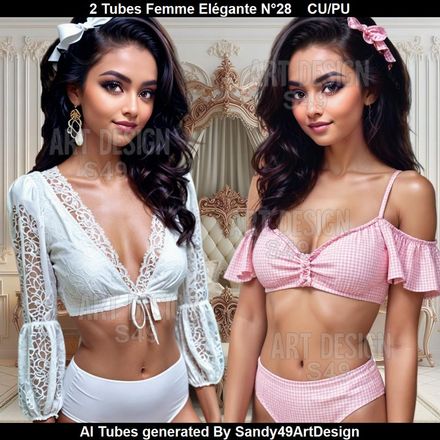 2 Tubes Femme Elégante N°28