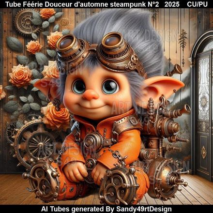 Tube Féérie Douceur d&#x27;automne steampunk N°2   2025