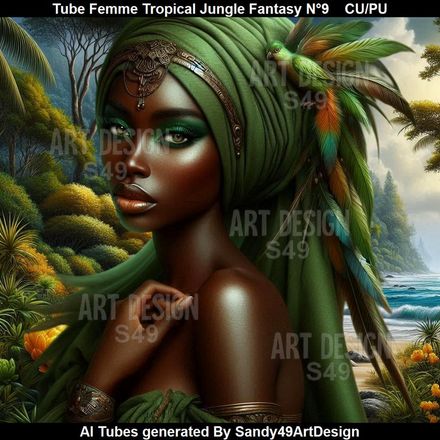Tube Femme Tropical Jungle Fantasy N°9