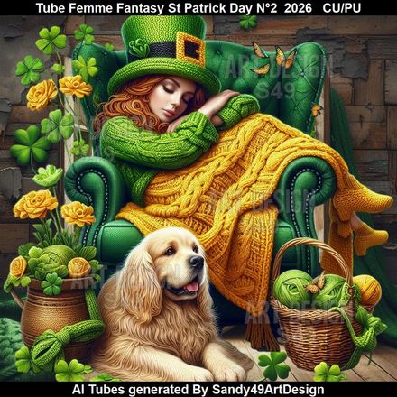 Tube Femme Fantasy Saint Patrick Day N°2  2026