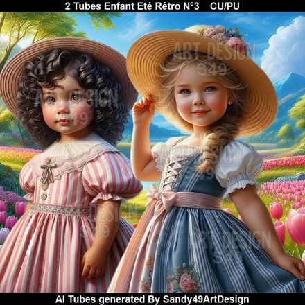 2 Tubes Enfant Eté Rétro N°3