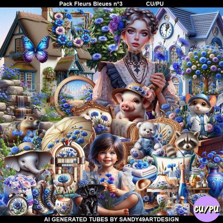 Pack Fleurs Bleues N°3