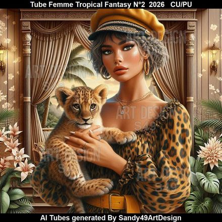 Tube Femme Tropical Fantasy N°2  2026