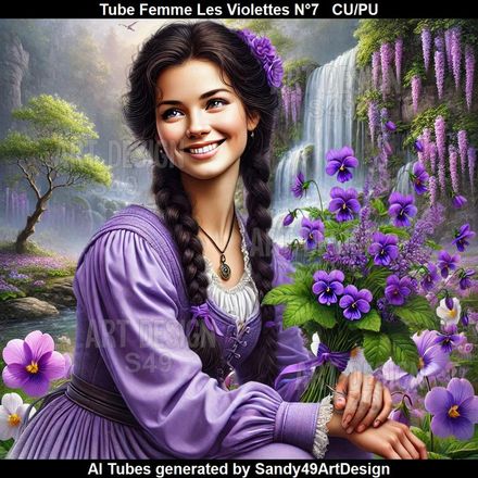Tube Femme Les Violettes N°7