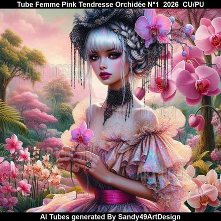 Tube Femme Pink Tendresse Orchidée N°1  2026  