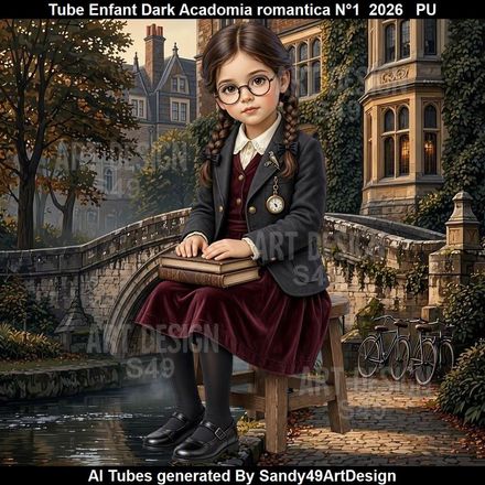 Tube Enfant Dark Academia romantica N°1  2026